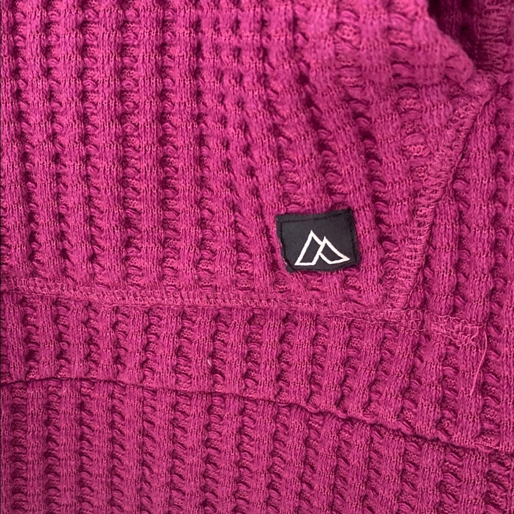 Alpine Design Pink waffle Hooded Sweater - Picture 2 of 4
